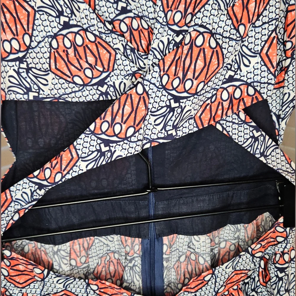 Zara TRF Cutout Waist Mini Dress in African Lantern Print - Picture 4 of 13